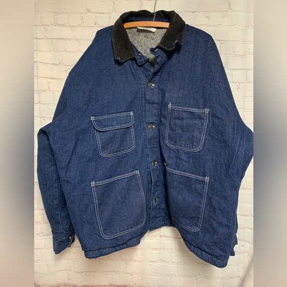 bob barker Other - Vintage Bob Barker Jean Blanket Lined Chore Coat Jacket Size 3XL